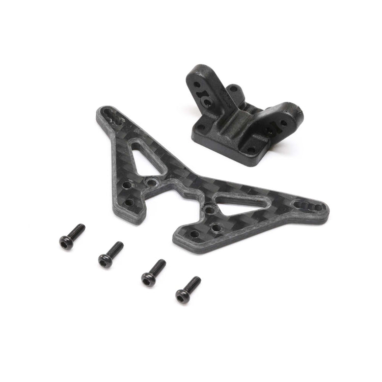 Team Losi Racing Carbon Rear Shock Tower: Mini-B, BL