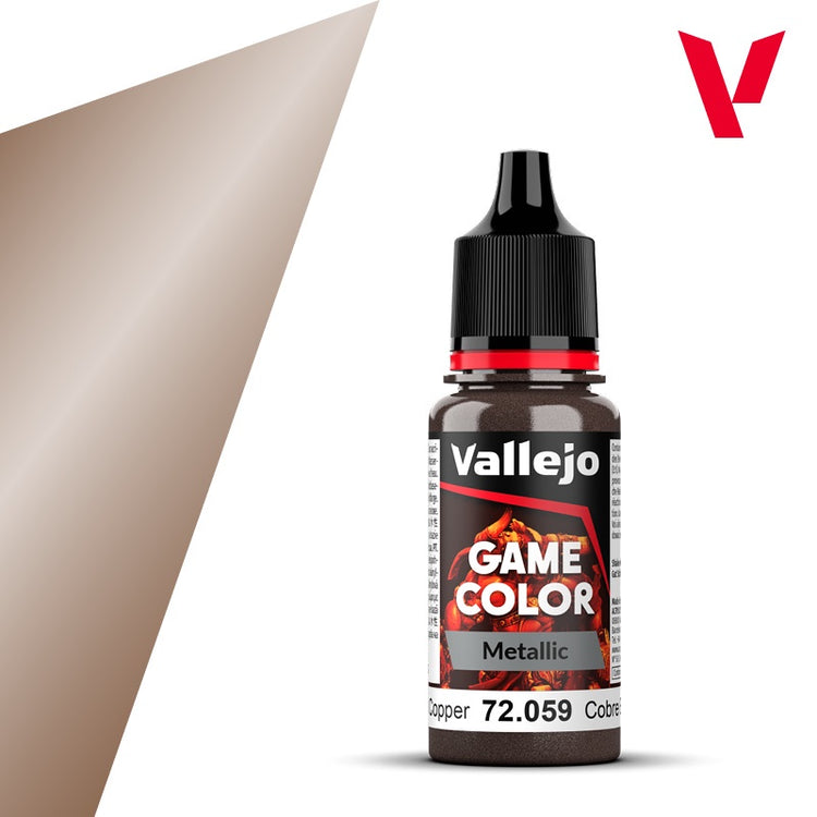 Vallejo 18ml Bottle Metallic Hammered Copper Game Color 72059