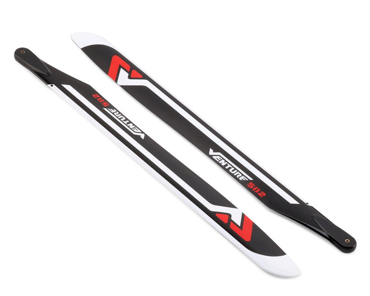 Venture Blades 582mm Premium Carbon Fiber Main Blades (Red) (2)