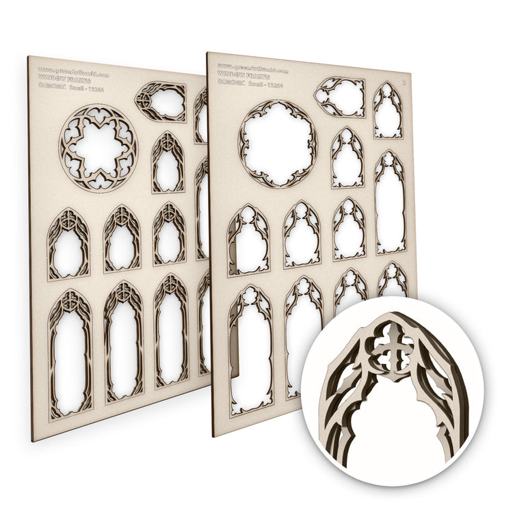 Green Stuff World Demonic Miniature Windows - Small